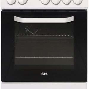 Sia ESCA51W 50Cm Solid Plate Cooker Single Cavity White